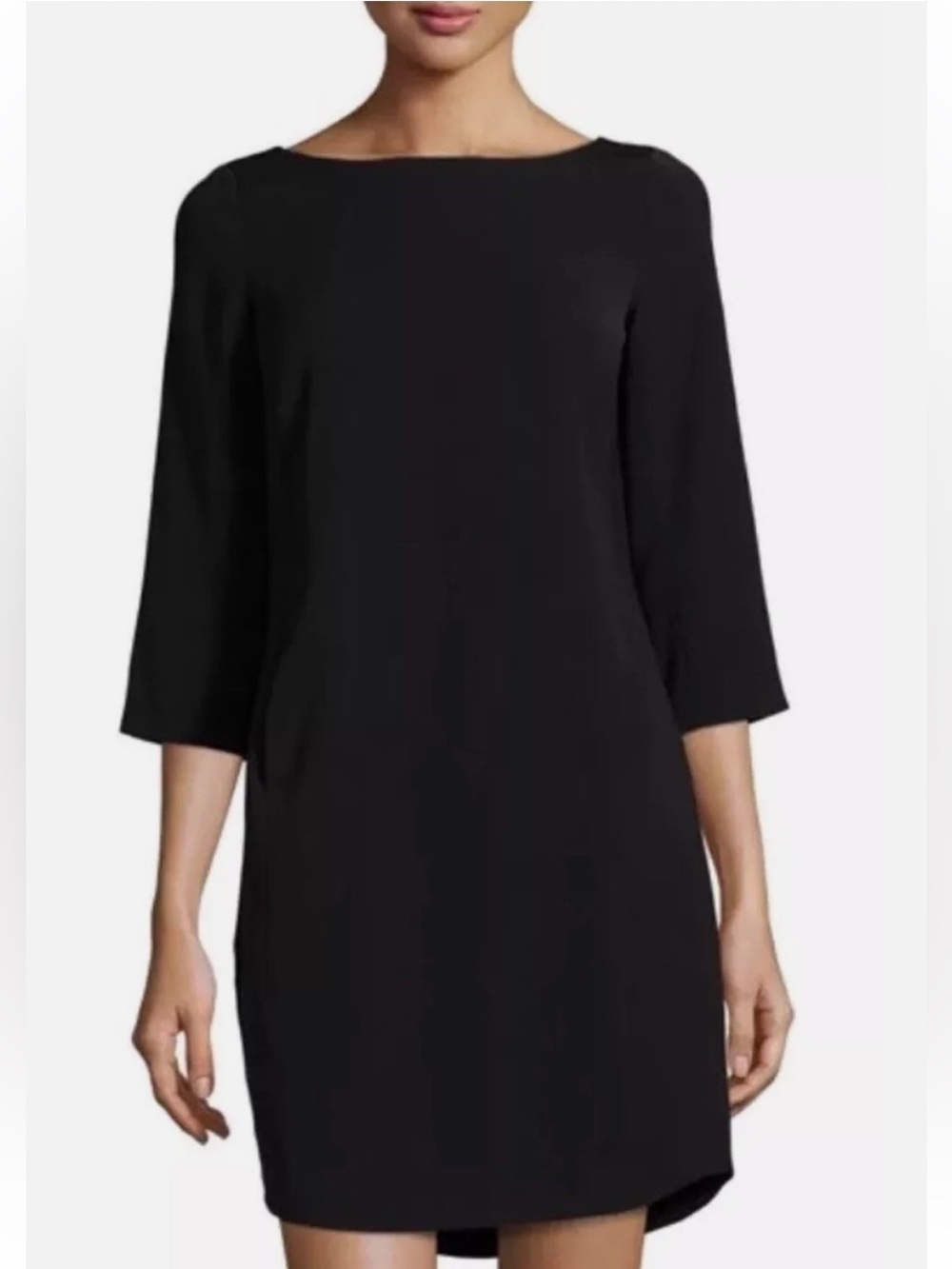 Vince Black Crepe Sheath Dress Size 8 | Minimalist Classic Workwear Cocktail